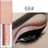 Heng Fang New Liquid Waterproof Diamond Glitter Eyeshadow Makeup White Copper Colors Shimmer Eye Shadows Beauty
