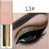 Heng Fang New Liquid Waterproof Diamond Glitter Eyeshadow Makeup White Copper Colors Shimmer Eye Shadows Beauty