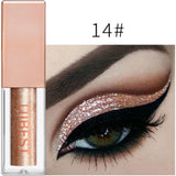Heng Fang New Liquid Waterproof Diamond Glitter Eyeshadow Makeup White Copper Colors Shimmer Eye Shadows Beauty