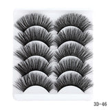 5 pairs 5D Mink Eyelashes Natural False Eyelashes