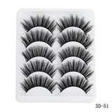 5 pairs 5D Mink Eyelashes Natural False Eyelashes