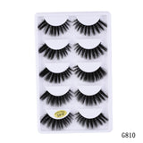 5 pairs 5D Mink Eyelashes Natural False Eyelashes