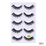 5 pairs 5D Mink Eyelashes Natural False Eyelashes