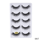 5 pairs 5D Mink Eyelashes Natural False Eyelashes
