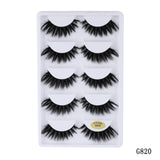 5 pairs 5D Mink Eyelashes Natural False Eyelashes