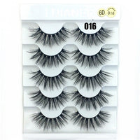 5 Pairs 6D Faux Mink Hair False Eyelashes