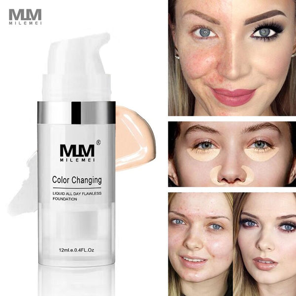 MILEMEI 12ml TLM Color Changing Liquid Foundation Makeup