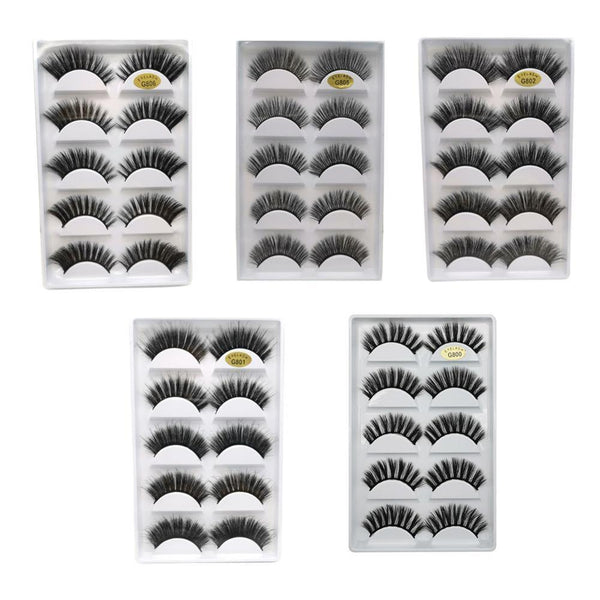 3D 5 Pairs Eyelashes Hand