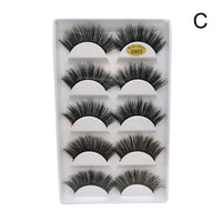 3D 5 Pairs Eyelashes Hand