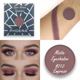 PHOERA 12 Colors Matte Eye Shadow Waterproof Long-lasting Monochrome Eyeshadow Women Professional Beauty Make Up Cosmetic TSLM2
