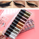 Portable eyeshadow pallete charm shine eyeliner eyeliner pen gold carat diamond lying silk eyeliner powder powderY808