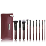 Jessup 10pcs Makeup Brushes Set Dropshipping pincel maquiagem Concealer Eyelashes Eyeshadow brushes T259 Cosmetic Bag CB004