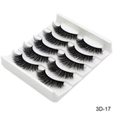 SEXYSHEEP 5Pairs 3D Mink Hair False Eyelashes