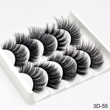 SEXYSHEEP 5Pairs 3D Mink Hair False Eyelashes