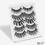 SEXYSHEEP 5Pairs 3D Mink Hair False Eyelashes